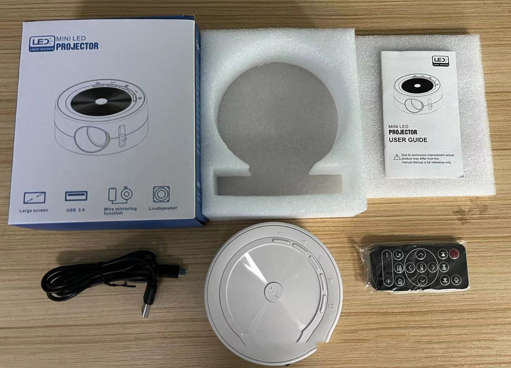 YT200 Home Wired Même écran Led Projector Portable
