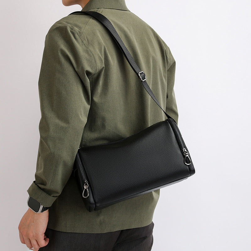 Véritable sac multifonctionnel en cuir de cochette en cuir