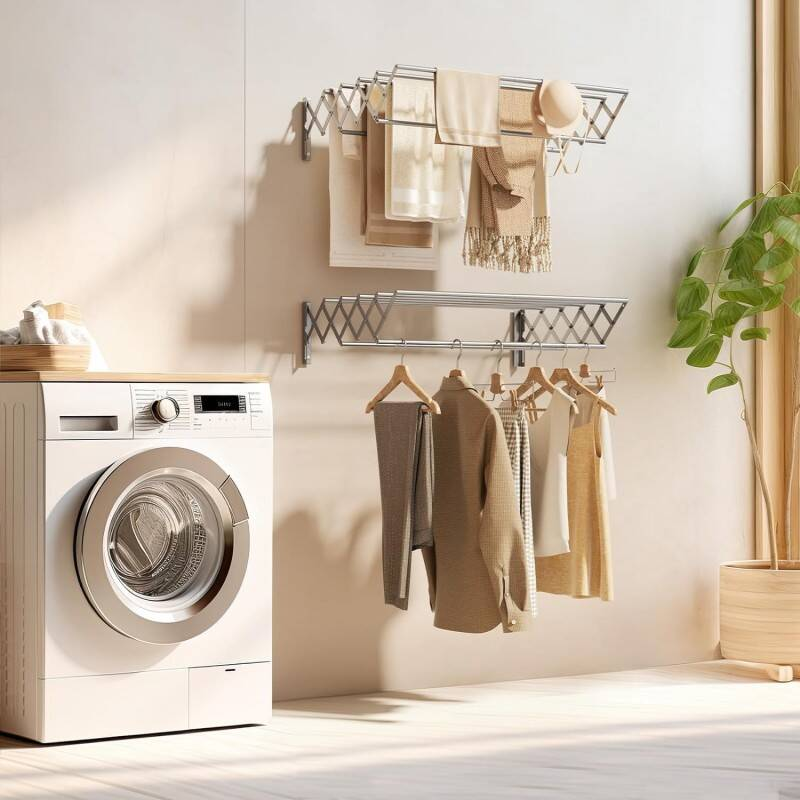 Rack de séchage mural pliable et extensible 42-80cm