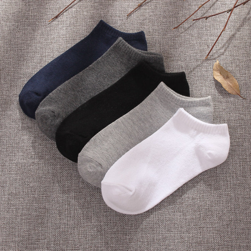 Été Low-cut Solid-color Business Coton Trendy Sweat-absorbent Respirant et Low-cut A