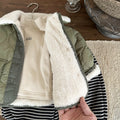 Style coréen Collier en fourrure d'agneau doublée de polaire Épaisseur coton rembourré Mode de manteau