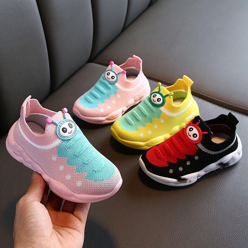 Boys and Girls Mesh Breathable Sport Soft Sole Shoes