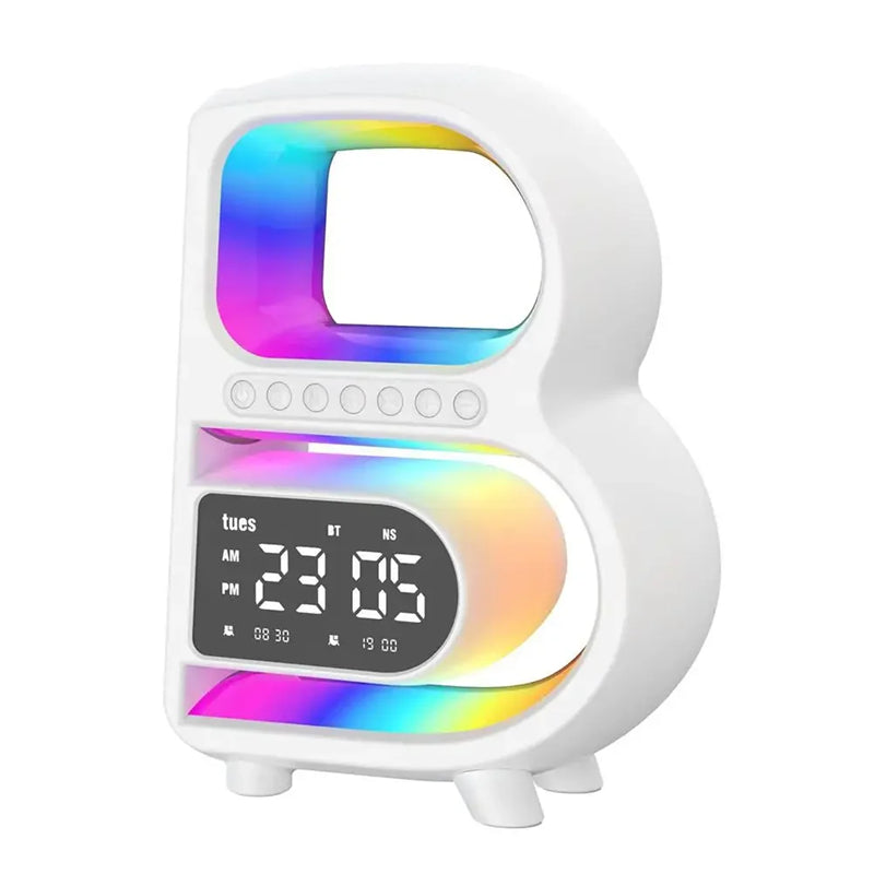 B-Shaped Blutooth Haut-parleur multifonctionnel Smart Music Rhythm éclairage téléphone sans fil Charg