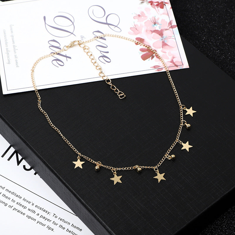 Collier Star Fashionable à cinq points pour les femmes