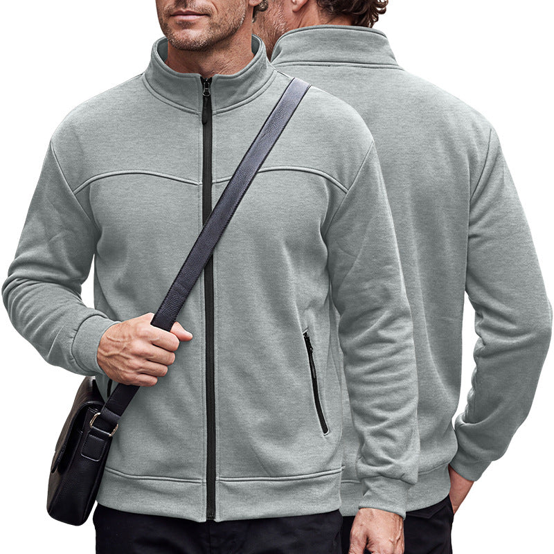 Veste d'automne et d'hiver avec fermeture éclair et poches latérales