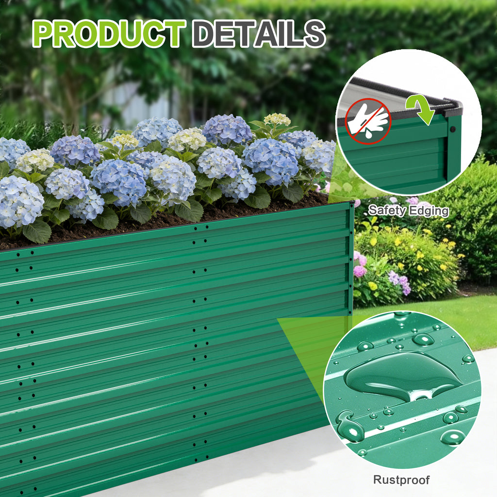2-Pack 93.7inx31.5inx32.3in Lit de jardin surélevé