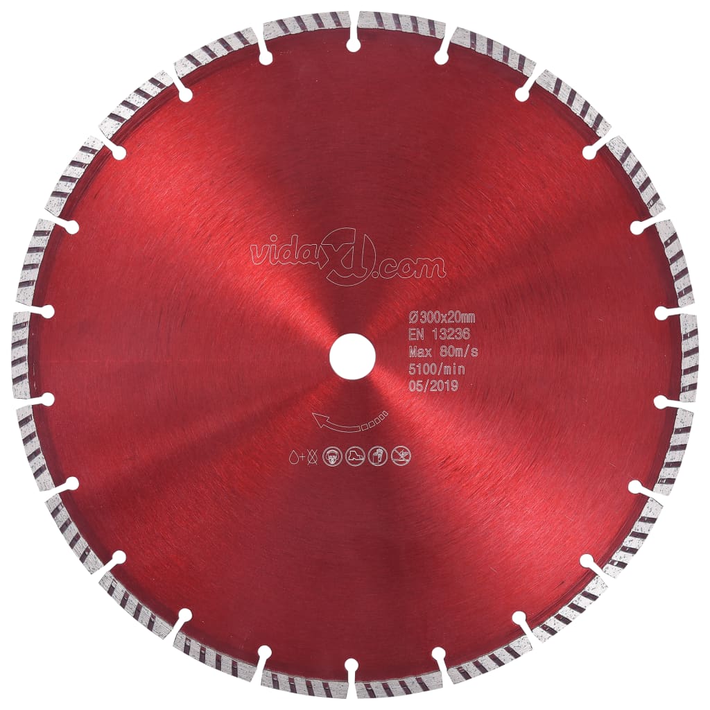 Disque de coupe diamant avec disque de coupe diamant Turbo 300 mm
