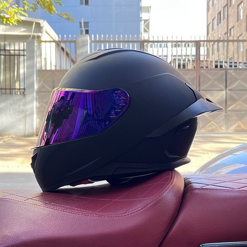 Casque de moto bébé garçon et fille été personnalité gros couple de queue