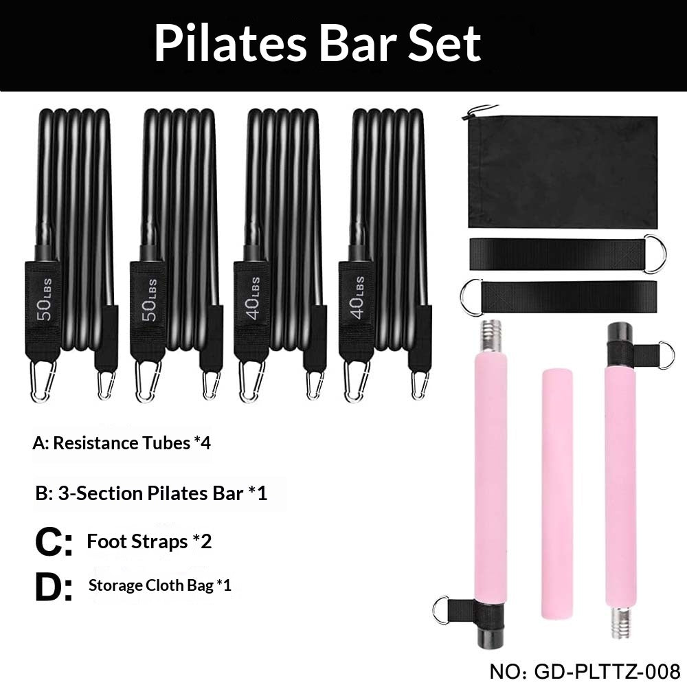 Multifonctionnel force entraînement fitness Pilates bâton avec trois sections