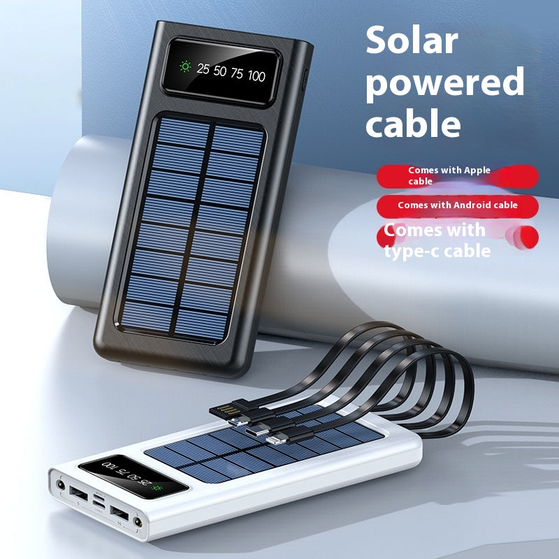 Avec câble à quatre fils Solar Energy Portable Batterie pour téléphones mobiles