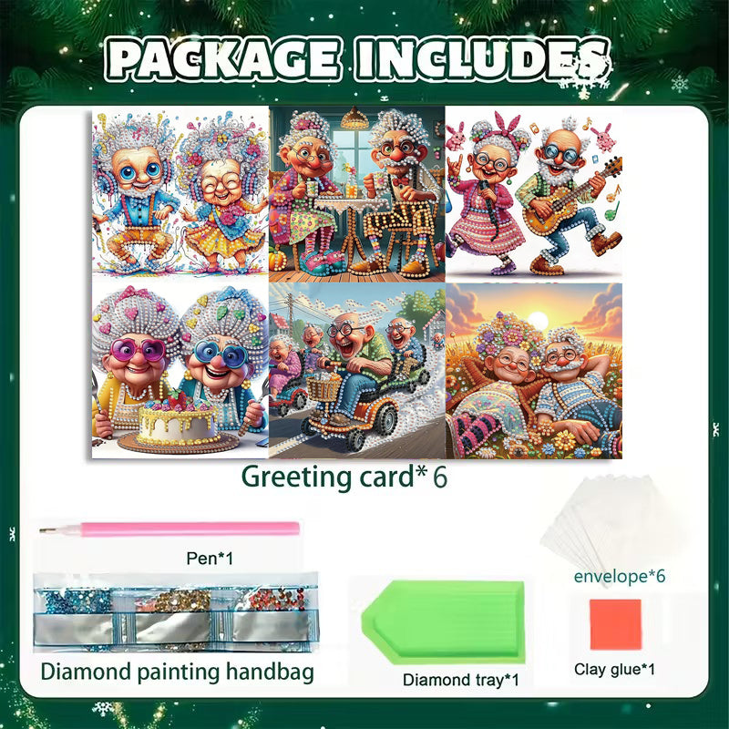 Kit de peinture diamant bricolage Kit carte d'anniversaire