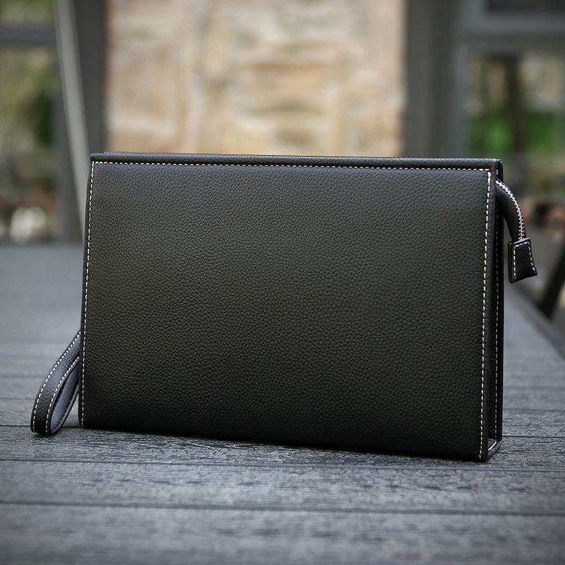 Porte-monnaie homme embrayage en cuir souple Mode tendance affaires occasionnelles