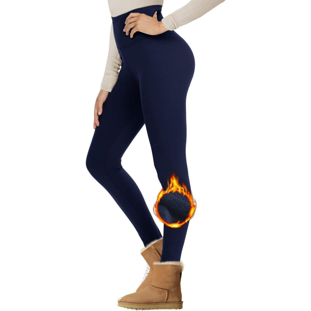 Velours Leggings rembourrés femmes haute taille hiver