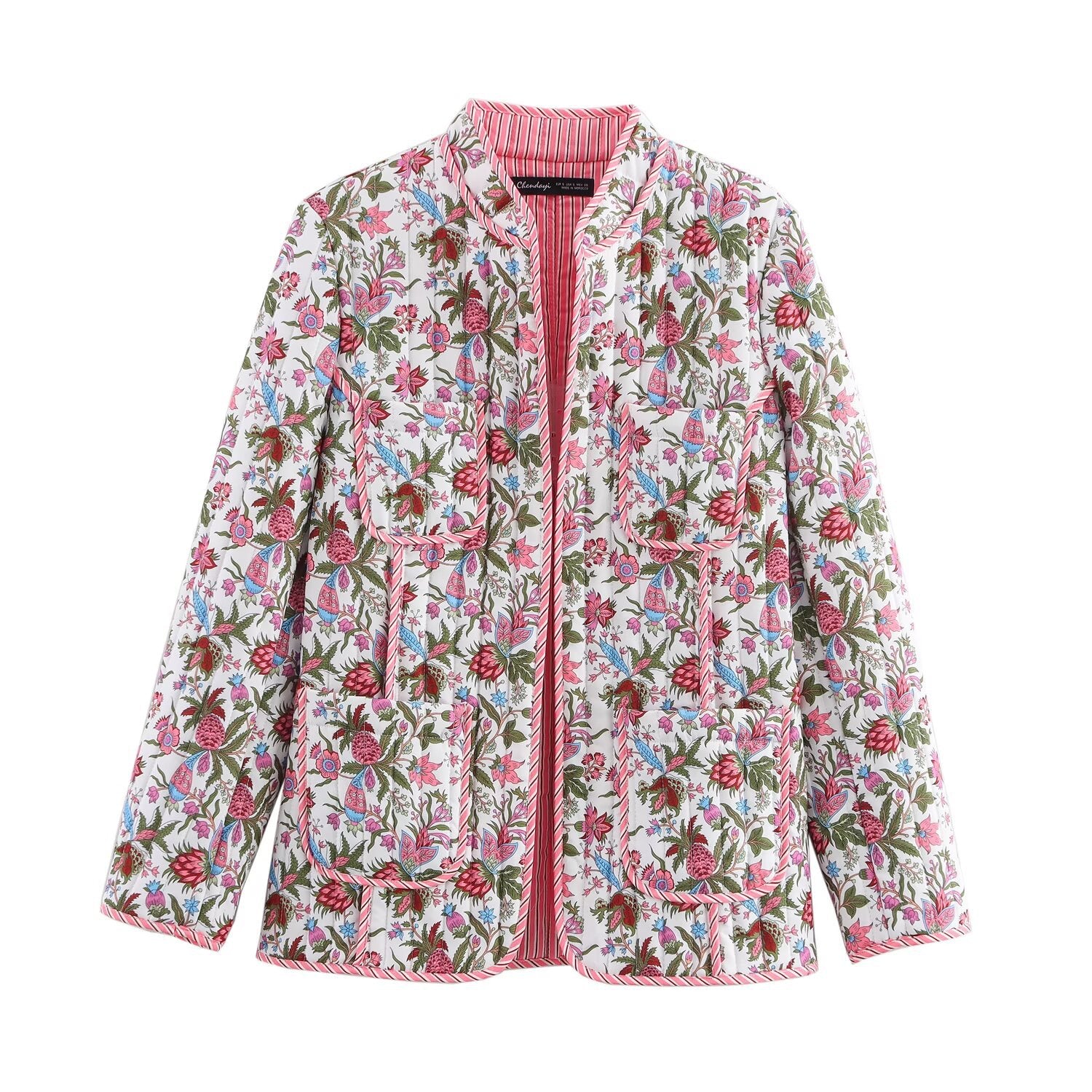 Motif floral imprimé en coton rembourré