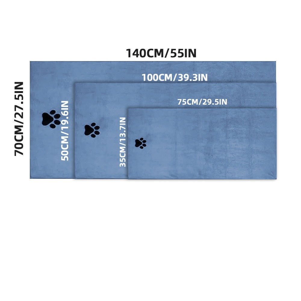 Serviette de bain pour animaux de compagnie Séchage rapide Très absorbant Extra grand et épais en Ultra Fine Mi