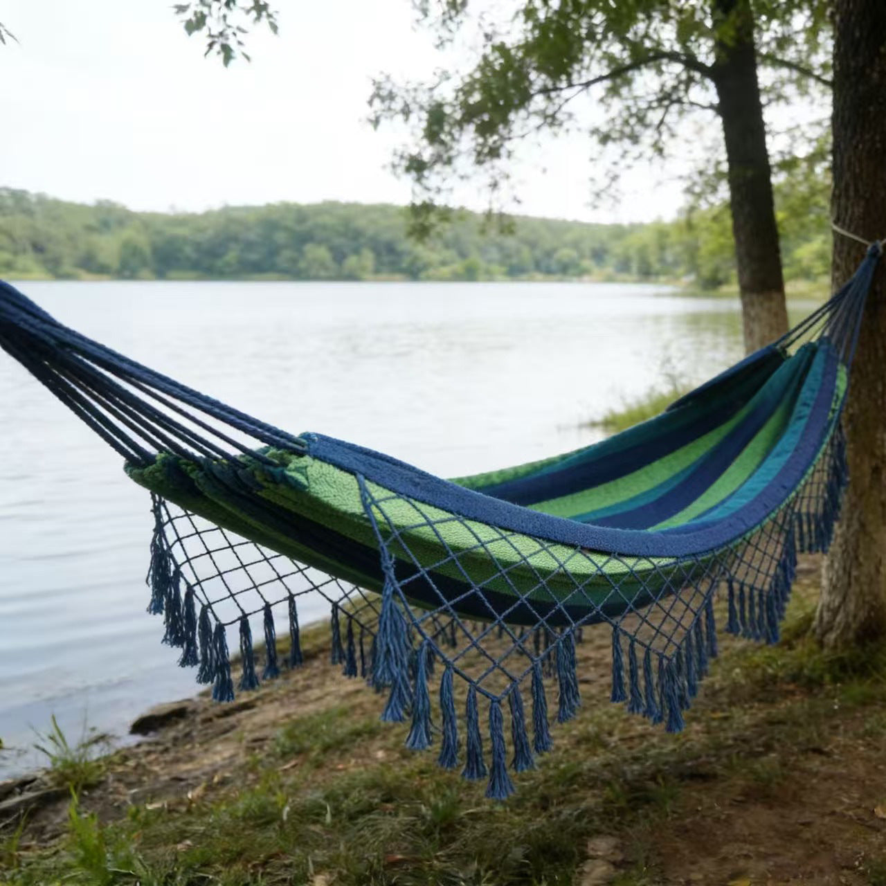 Hamac de plage double extérieur et intérieur pour le camping et les aventures de plein air