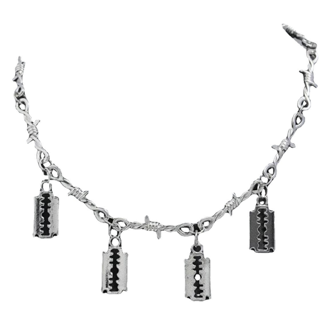 Collier de lame d'épine Lame de vent noir froid