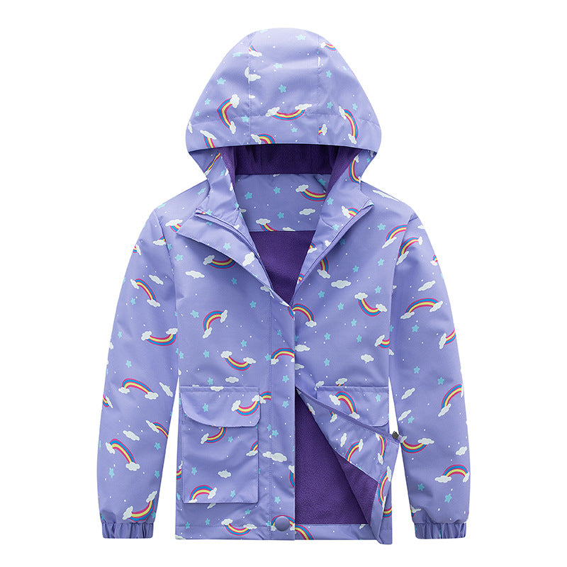 Veste imperméable à l'eau en manteau pour enfants