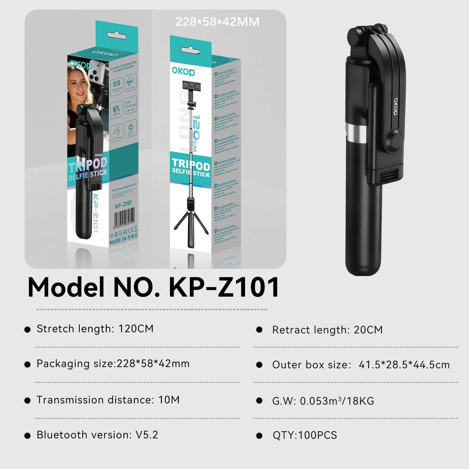 KP-Z Smartphone portable Gimbal Stabilizer Universal Anti-Shake Selfie Stick Factory Stock