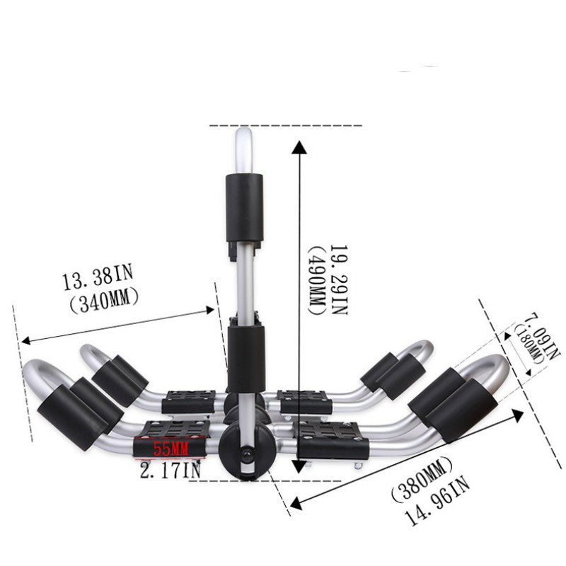 Bracket en alliage d'aluminium de canot amovible monté sur véhicule