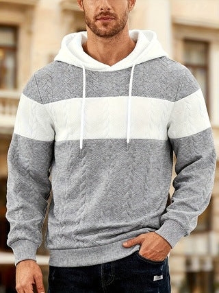 Sweat-shirt en cuir de couleur pour hommes