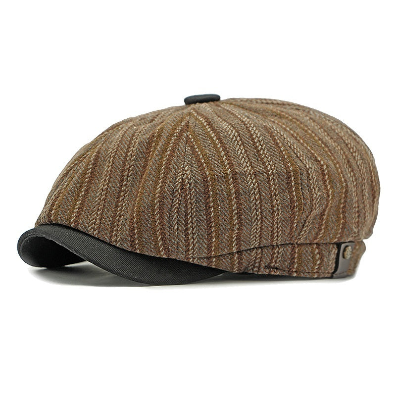 Mode Vintage bande hommes et femmes Beret