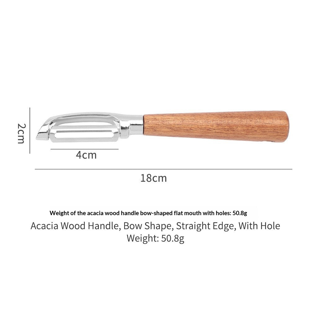 Peeler en acier inoxydable Acacia Wood