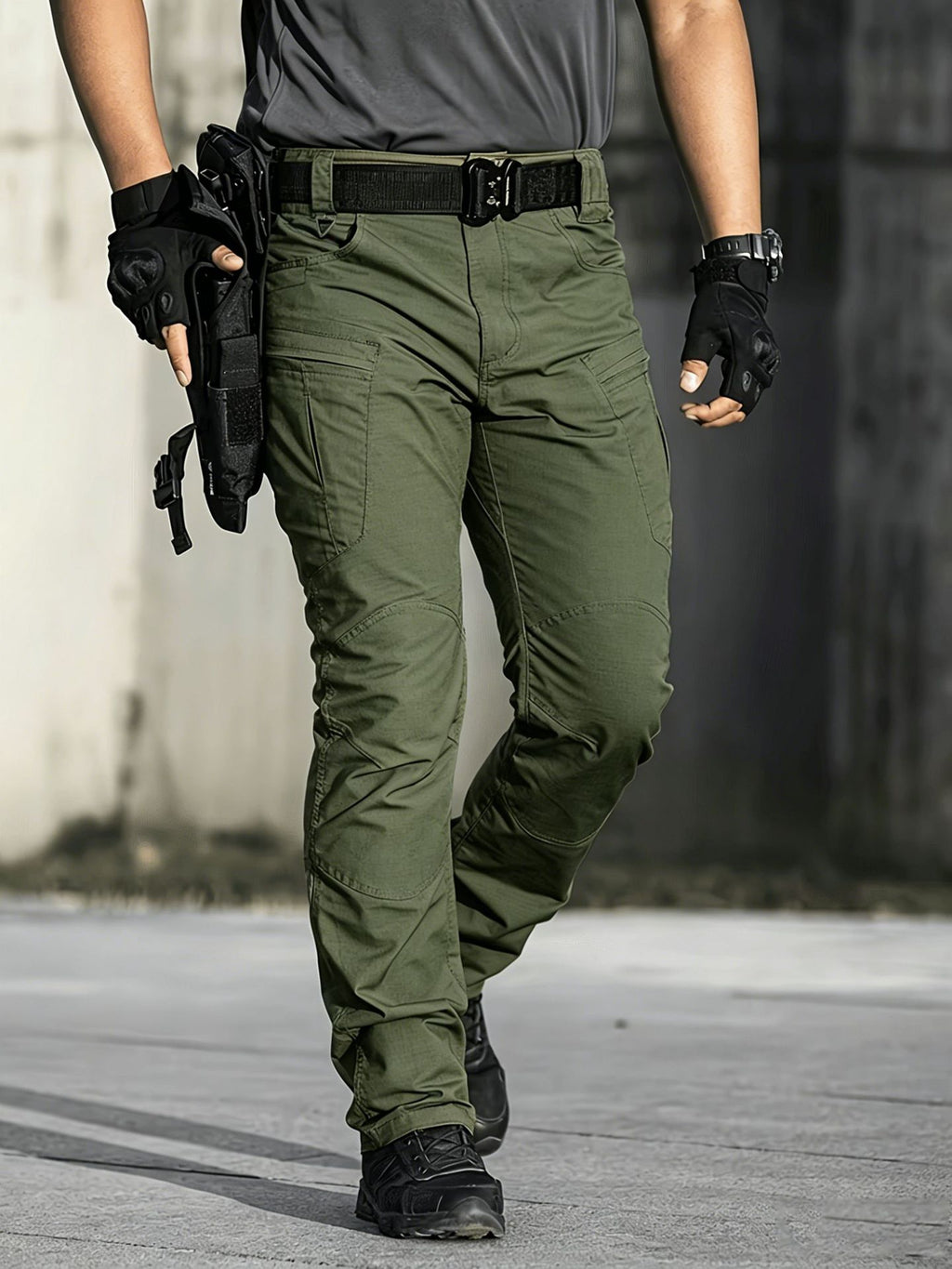 Homme d'été style américain Personnalisé Hip-hop de couleur unie Pantalons utilitaires