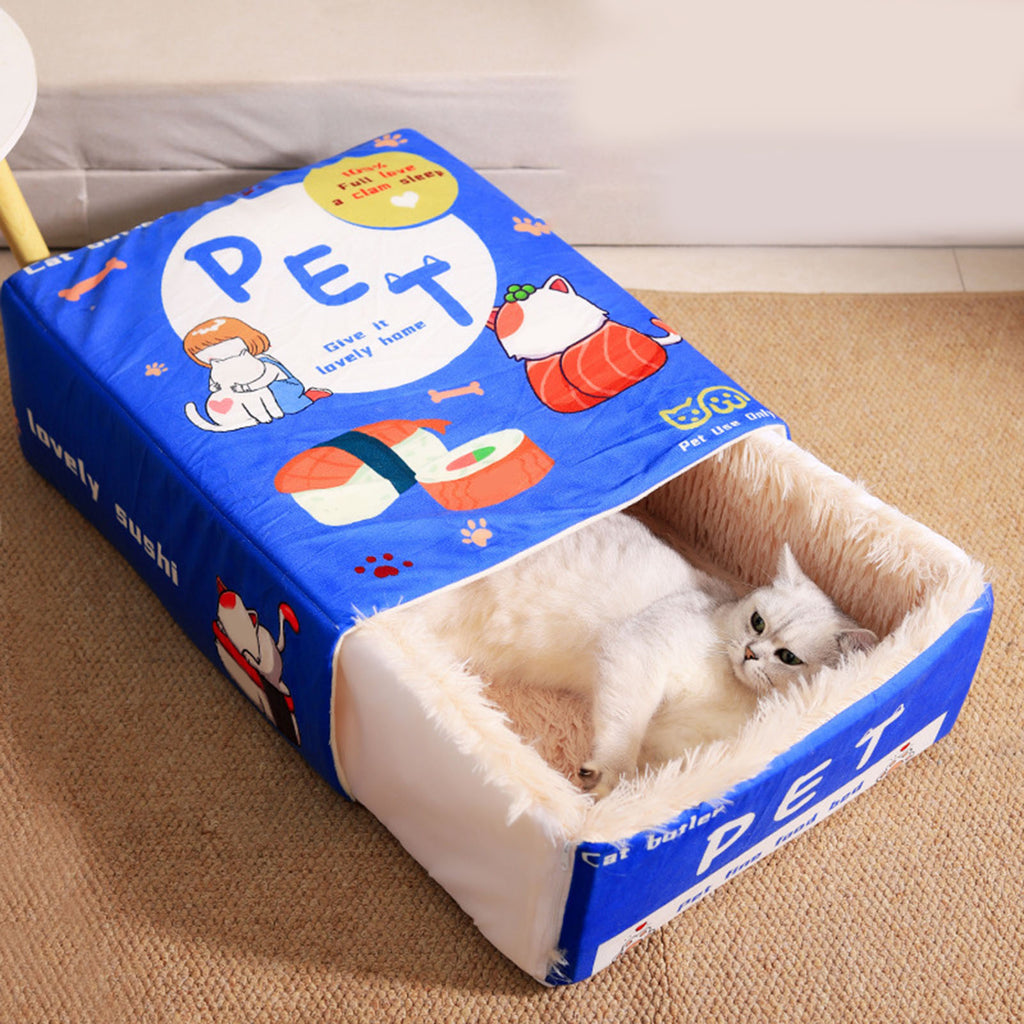 Boîte Snack Cat Lit Cartoon Rectangulaire Entièrement enfermée Quatre Saison Universelle Multifonctionnelle