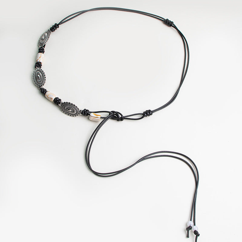 Rope de taille bohème avec perles en résine