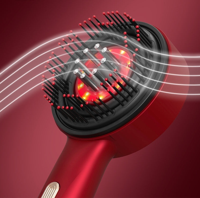 Peigne de Massage électrique Accueil Peigne Évacuateur Rouge Lumière Antidérapante Soins capillaires multifonctionnels