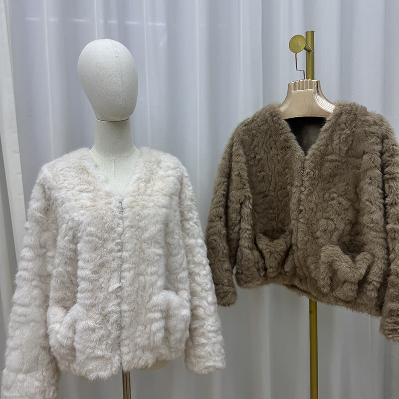 Faux Mink fourrure manteau qui n'a pas facilement