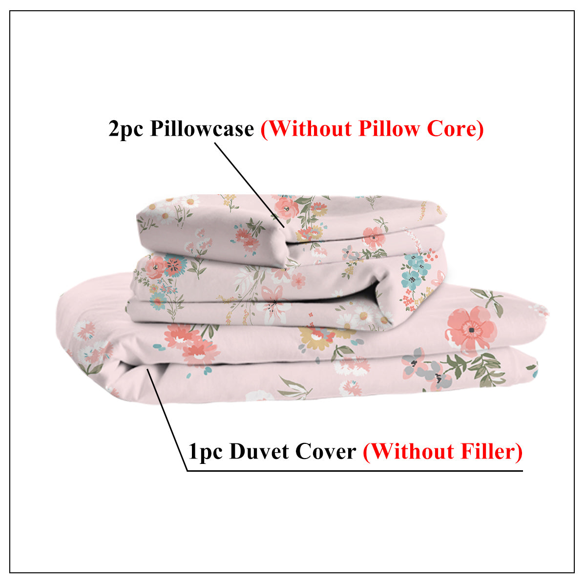 Ensemble de literie florale pour filles