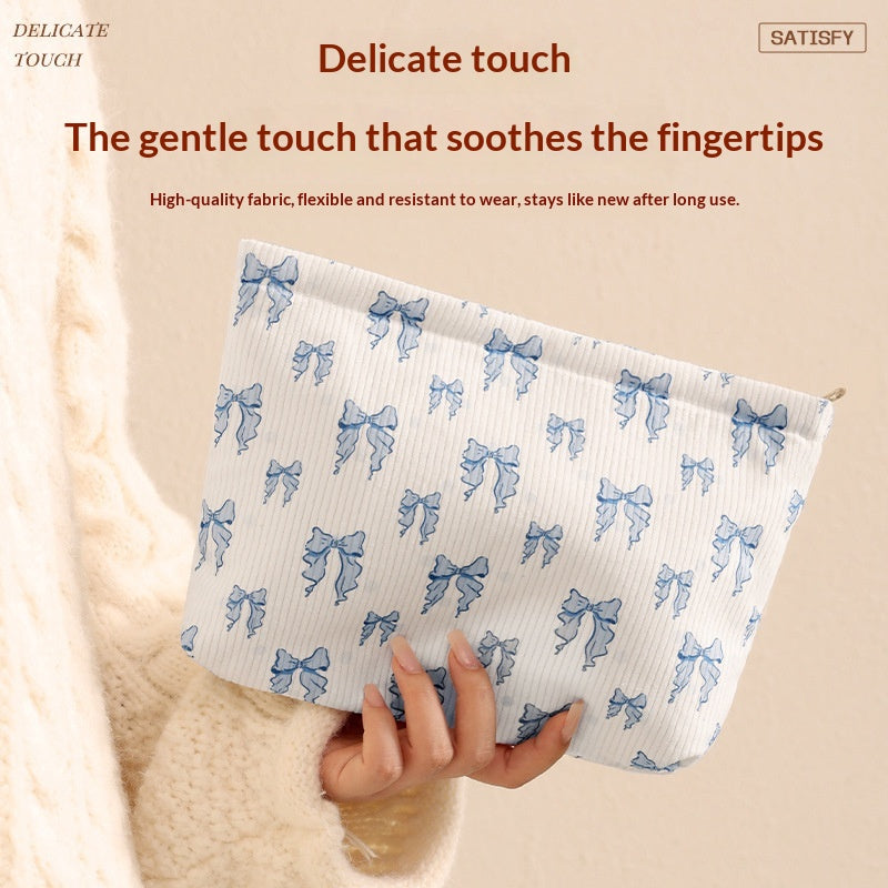 Sac Cosmétique Corduroy pour Femmes