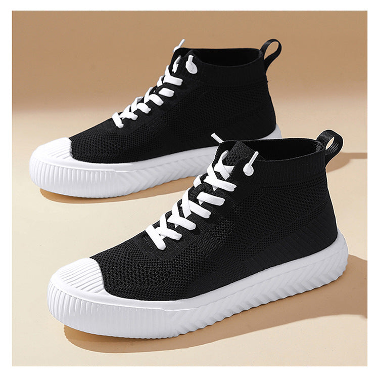Jinjiang Large Size Flyknit Casual High-top Shoes