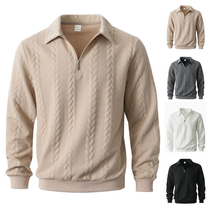 Hommes Casual Sportif Hoodie demi-zip