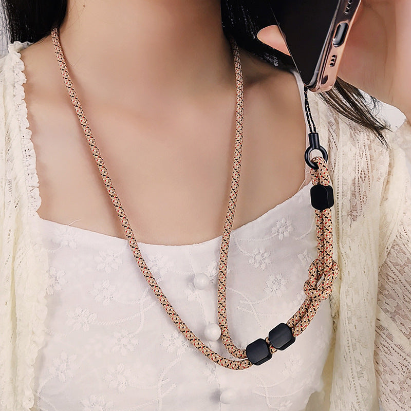 Long Minimalist Double-usage amovible téléphone réglable Lanyard