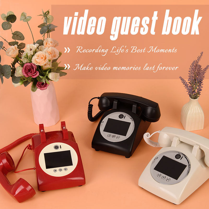 Vidéo de mariage rétro de style européen Livre des visiteurs Fête d'anniversaire Vidéo Bénédiction Message De