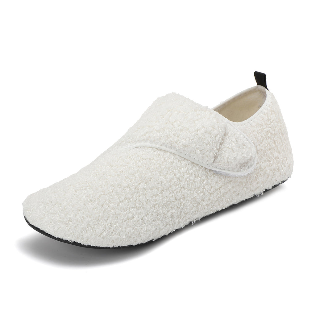 Automne Hiver Hommes et femmes Pantoufles en coton doublé de polaire