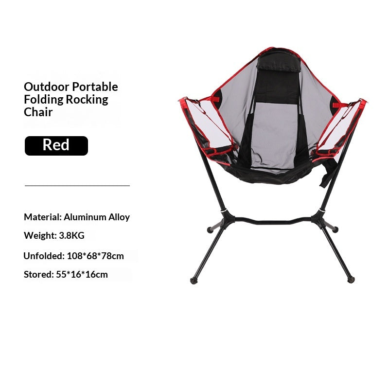 Chaise de pêche Rocking Aluminium Alliage Camping Rocking Chaise