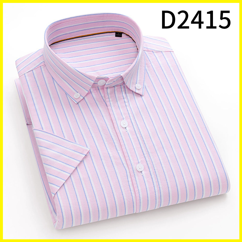 Chemise en coton à manches longues rayée pour hommes