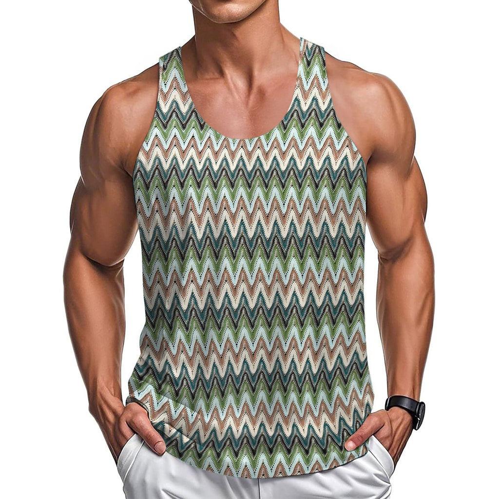Été Casual Vêtements Hommes Retro Style Contraste Couleur Wave Couleur Bandes Tissu Veste