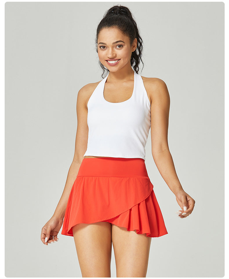 Short sport de séchage rapide de couleur solide polyvalente pour femme