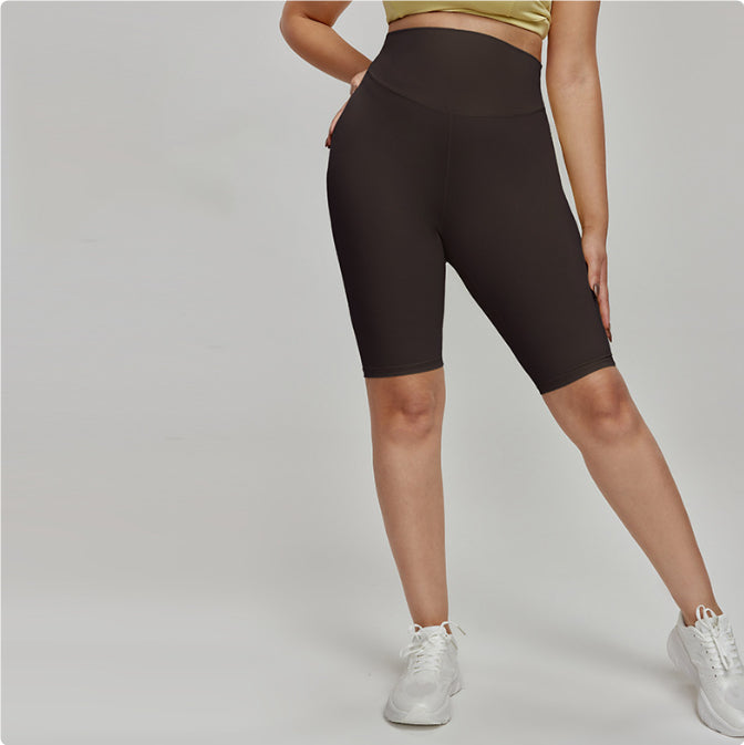 Nylon Plus Taille Short sportif Haute taille