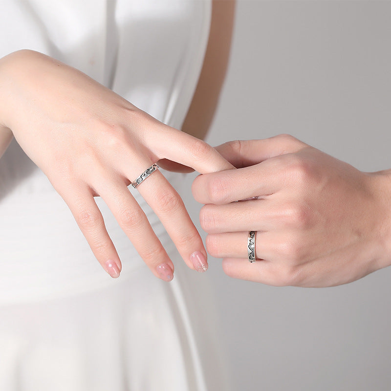 Bague réglable de mode de luxe pour hommes et femmes