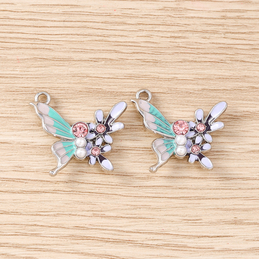 5 pièces par paquet Exquise Strass Flower Accessoires