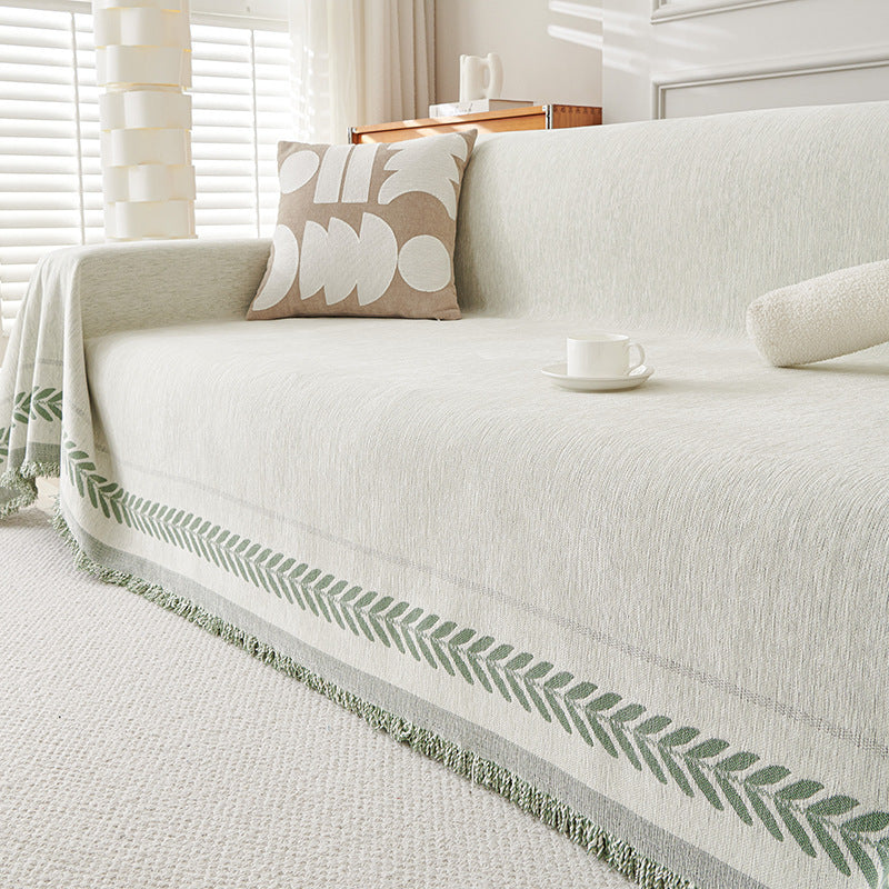 Chenille Housse de canapé Enveloppe complète Design universel minimaliste épais pour toutes les quatre saisons