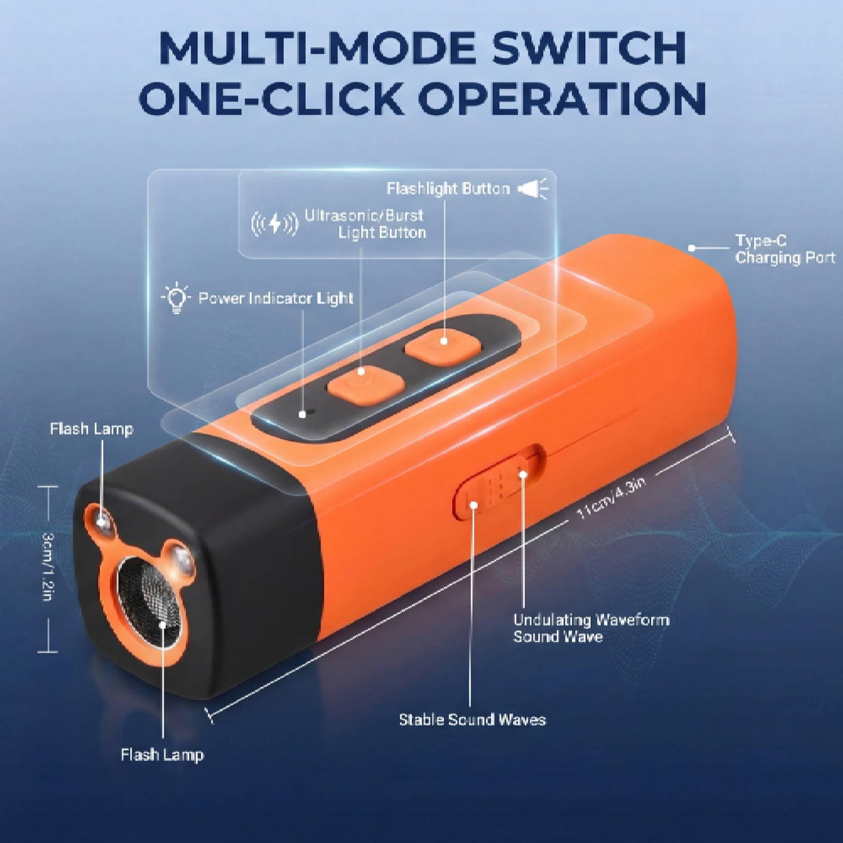 Appareil d'entraînement pour chiens - Ultrasonic Sound Trainer pour chiens