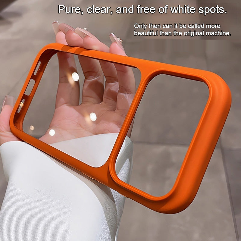Boîtier de téléphone transparent en cristal acrylique avec caméra Et la couverture du bouton
