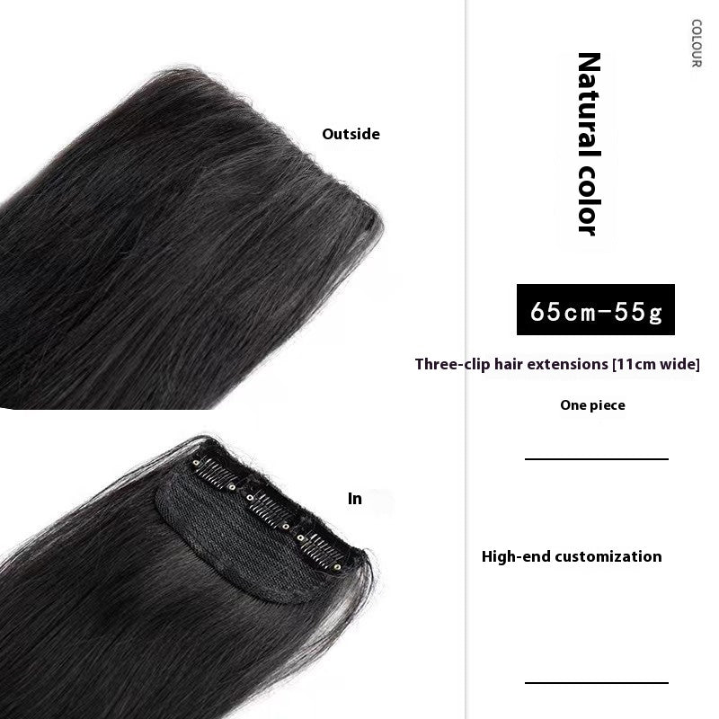 Perruque multi-pièces à cheveux droits fait à la main